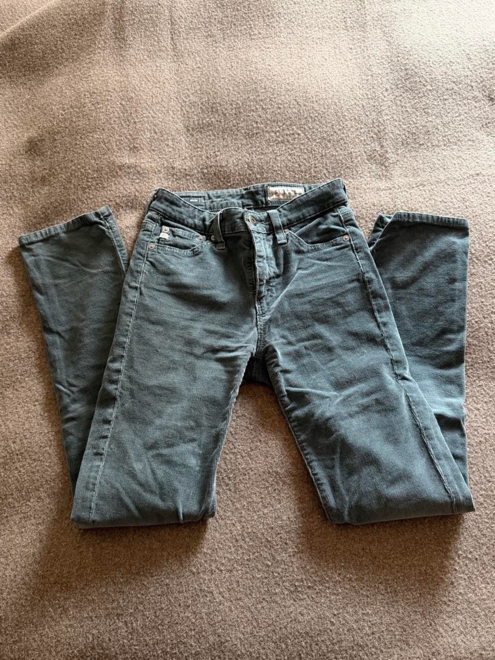 AG Mari high waisted slim straight corduroy pants
